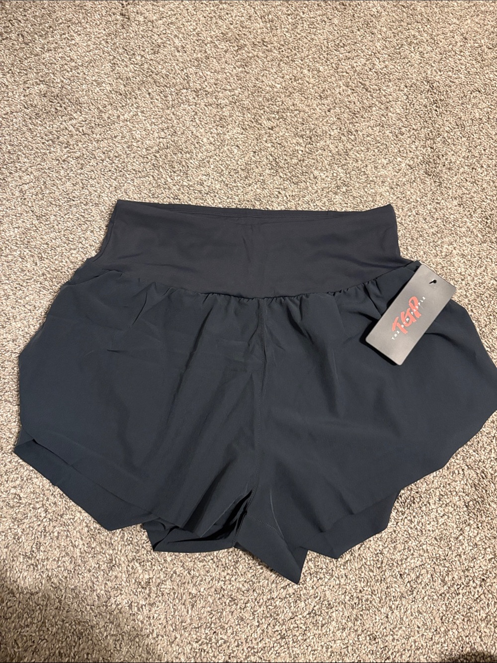 Women's Black High-Waist Athletic Shorts by TGP